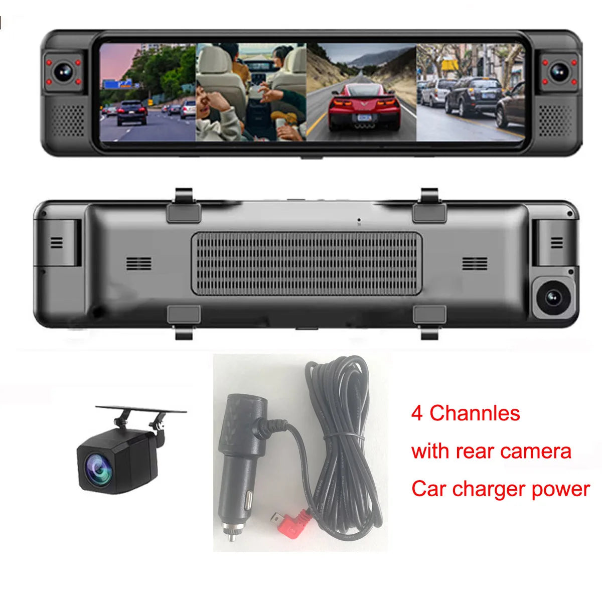 SZshufen 4K Mirror Dash Cam With WiFi GPS ADAS Rearview Mirror