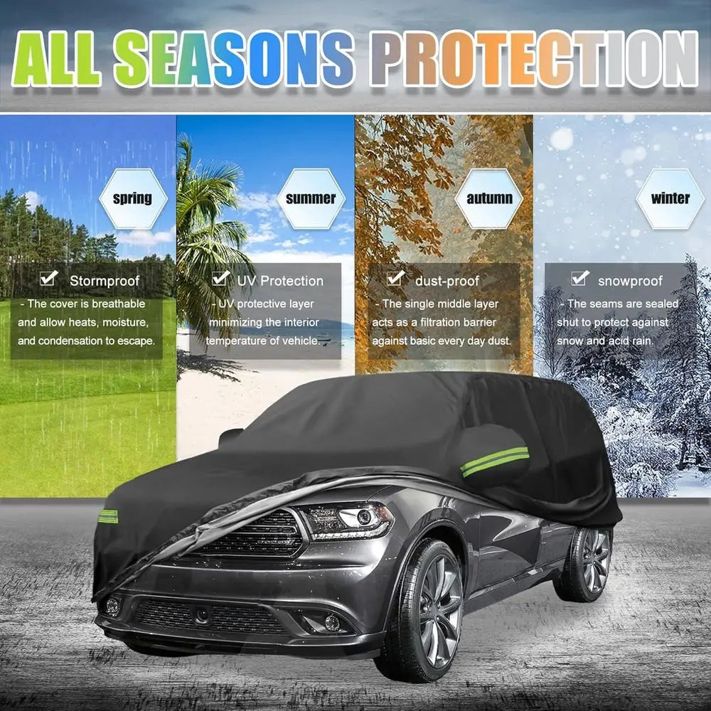 Outdoor All Weather Car Cover With Zipper And UV Protection