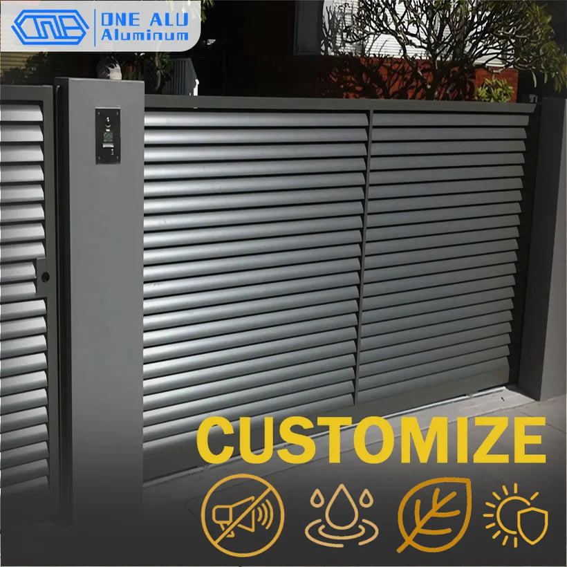 Modern Aluminum Privacy Louver Fence Panels For Outdoor Gardens