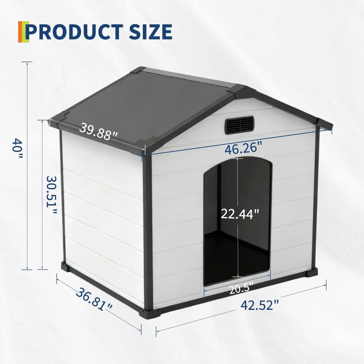 Outdoor Waterproof Insulated Dog Kennel With Elevated Floor