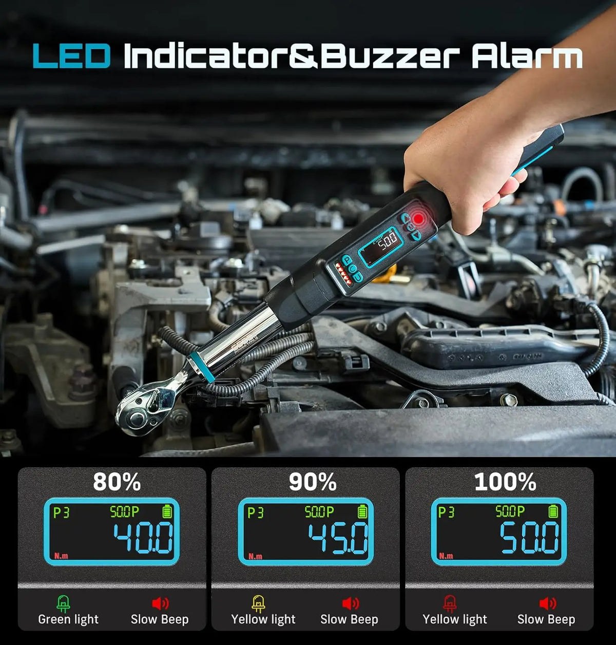 Seesii Digital Torque Wrench Featuring Memory Storage And Precision