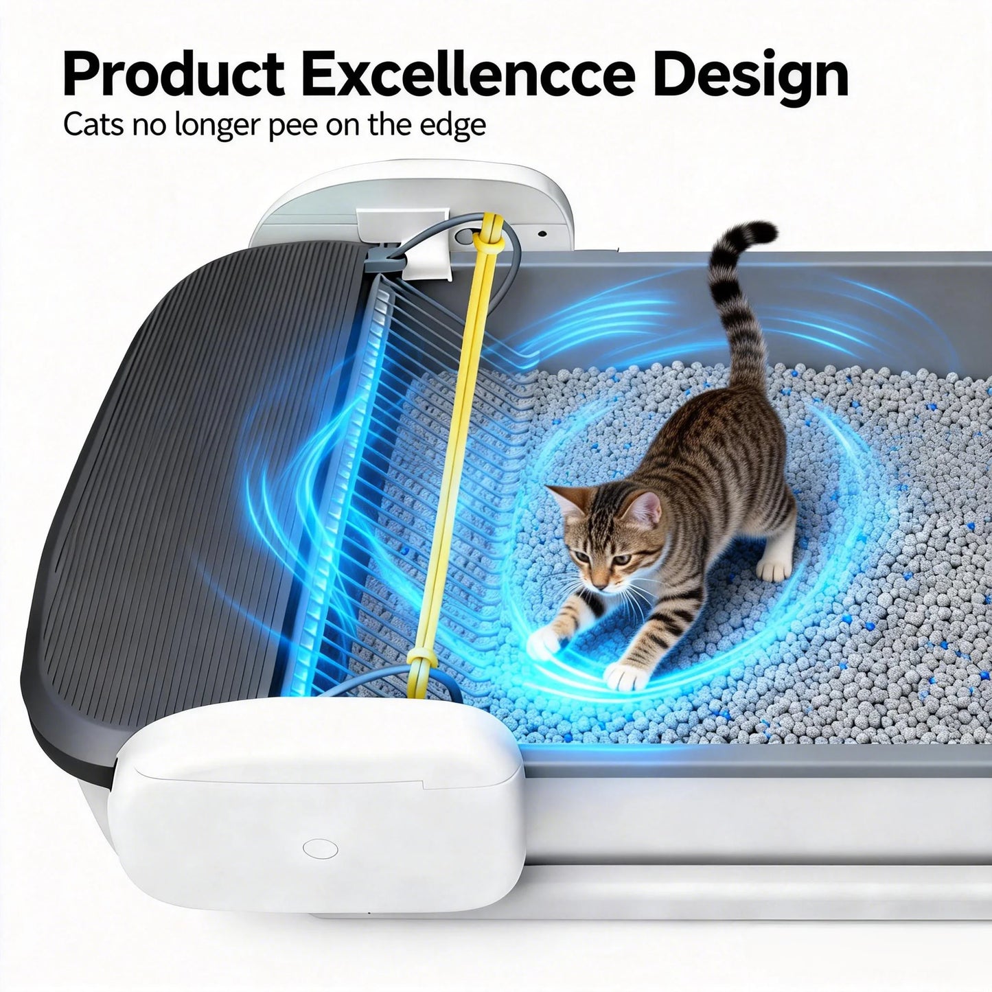 Automatic Self Cleaning Litter Box With App Control For Multi Cat Use