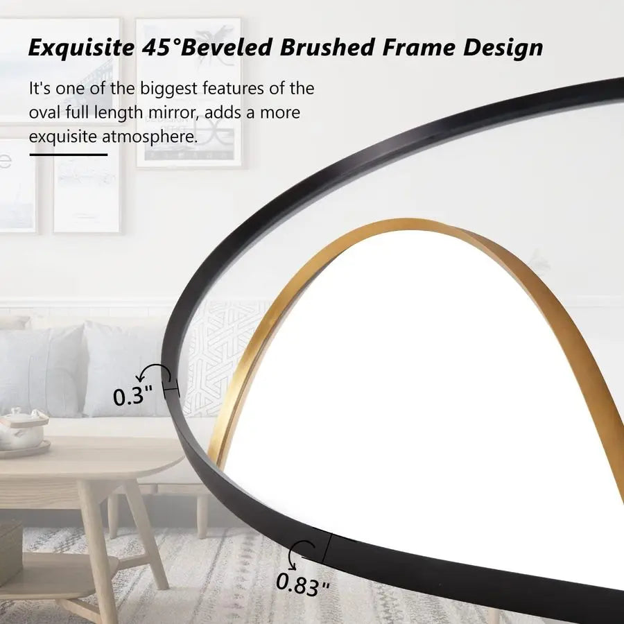 Wall Mounted Mirror With Metal Frame UltraClear ExplosionProof Glass