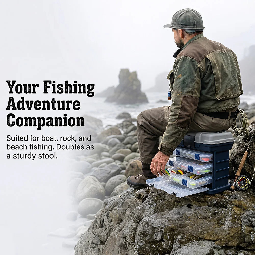 Zoe Fishing Tackle Box Kit With Pliers And Lure Storage