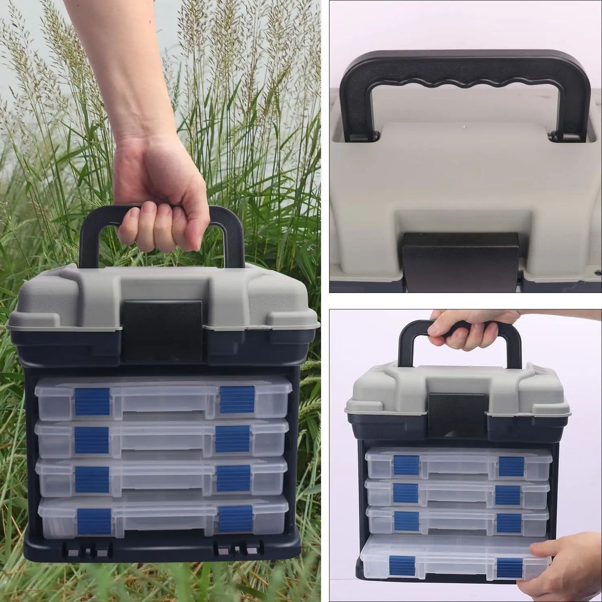 Zoe Fishing Tackle Box Kit With Pliers And Lure Storage