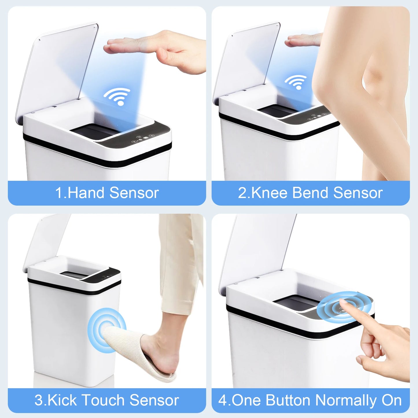 Two Pack Motion Sensor Trash Cans With Lid At Home