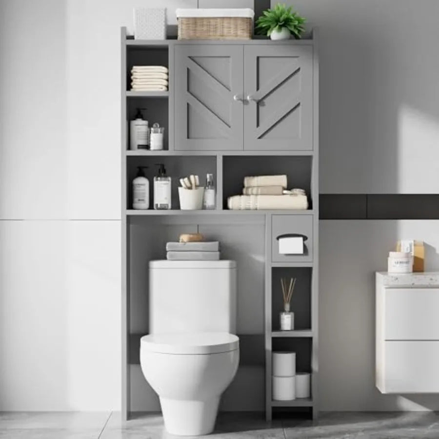 Over The Toilet Storage Cabinet Engineered Wood Farmhouse Style
