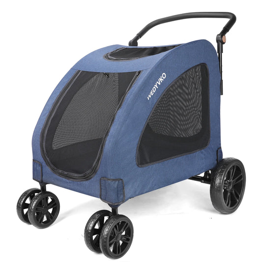 Heavy Duty Foldable Dog Stroller For Large Dogs With Ventilation