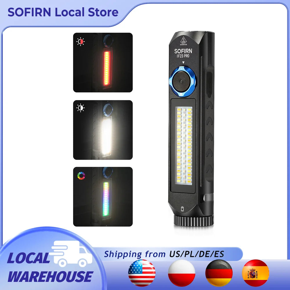 Sofirn IF23 Pro Powerful Rechargeable LED Flashlight With Magnetic Base