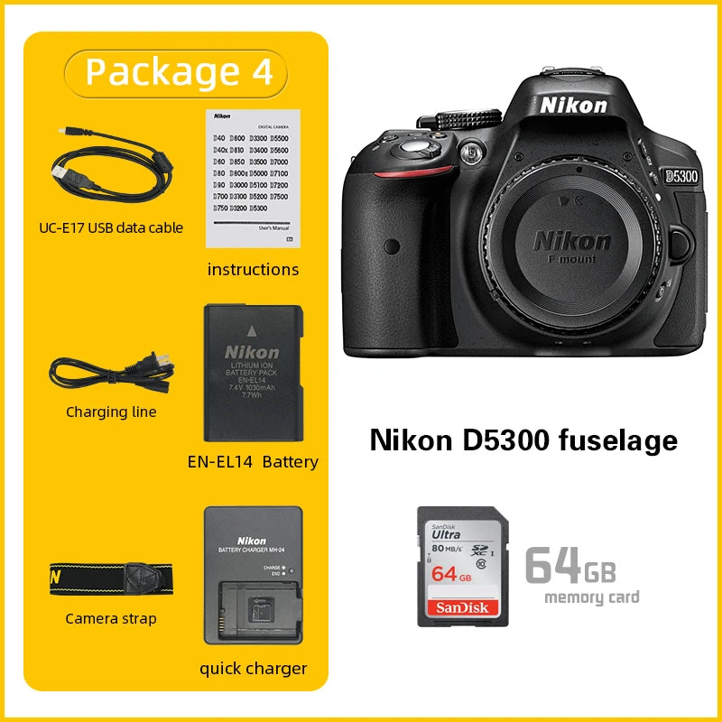 Nikon D5300 DSLR Camera Body Only 24.2MP Digital SLR
