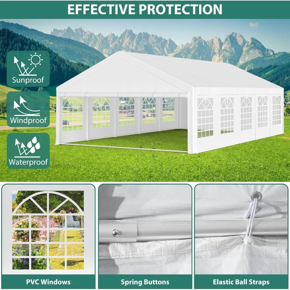 Party Tent Heavy Duty Wedding Shelter With Removable Sidewalls