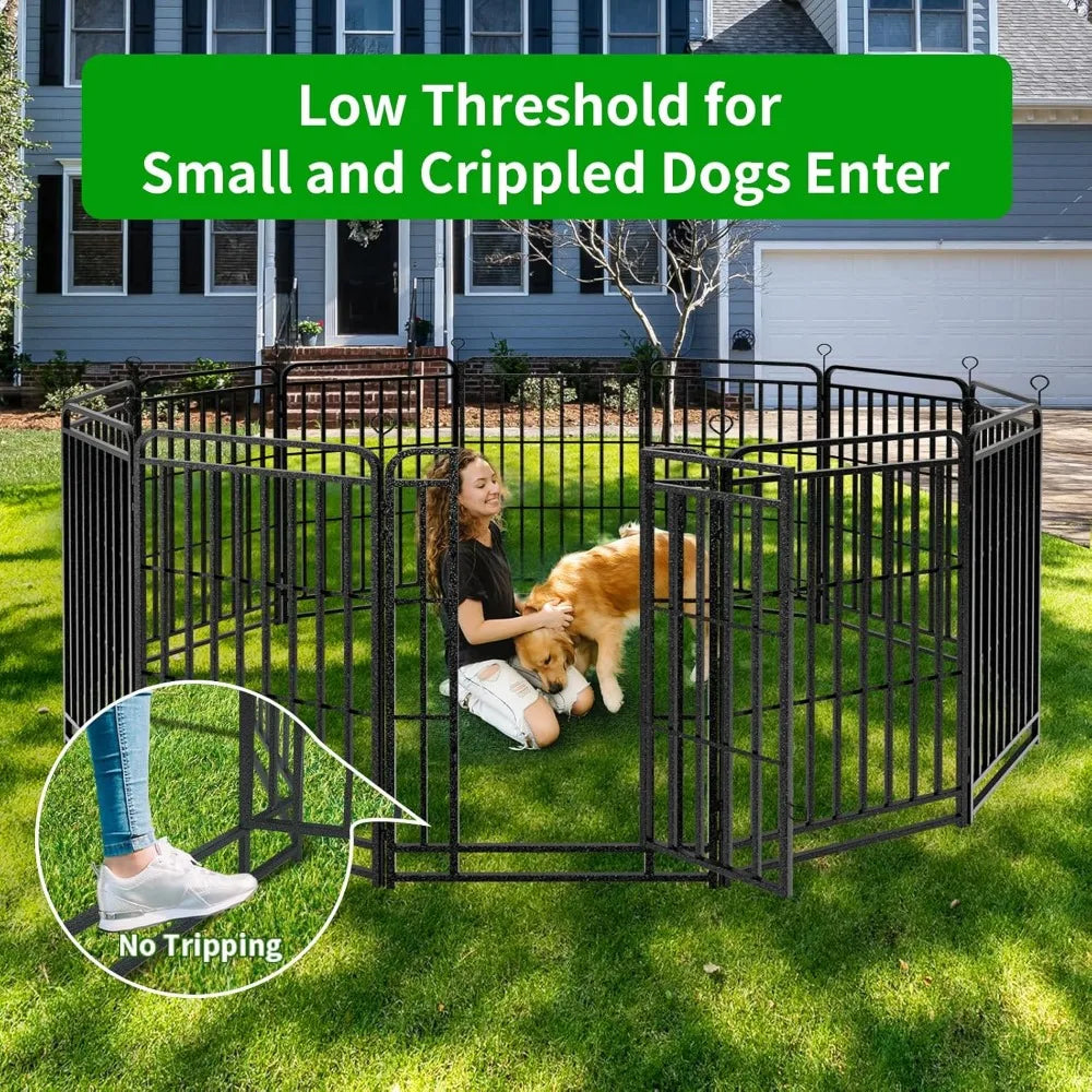 Heavy Duty Dog Playpen 12 Panels With Reinforced Crossbars