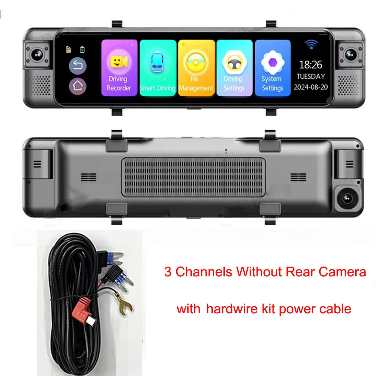 SZshufen 4K Mirror Dash Cam With WiFi GPS ADAS Rearview Mirror