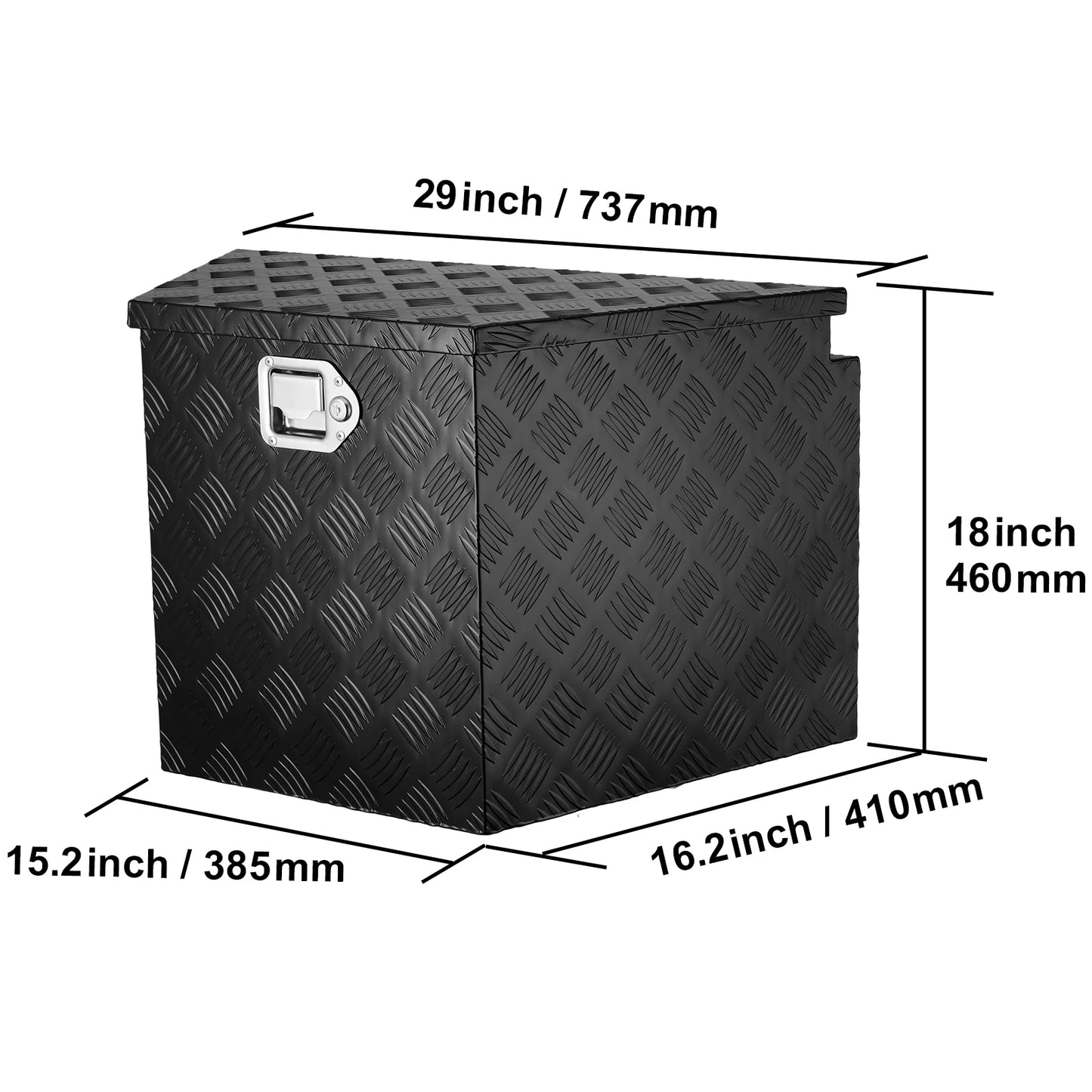 SucceBuy Aluminum Trailer Tongue Box Heavy Duty Tool Chest