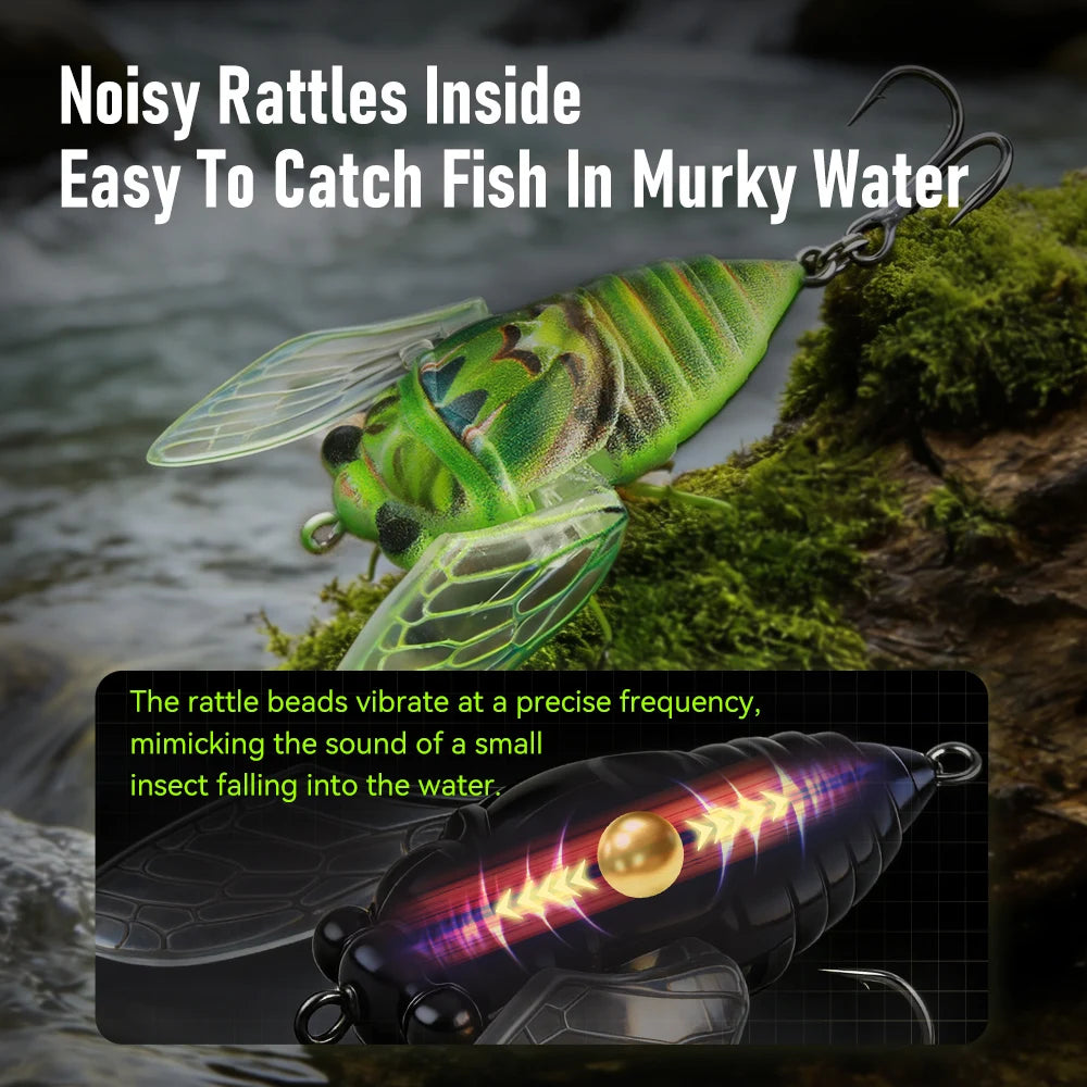 Kingdom Cicada Fishing Bait Topwater Bionic Insect Lure