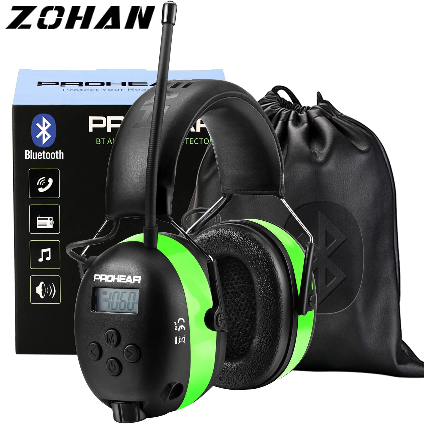 ZOHAN Bluetooth Headphones With Industrial Ear Protection And Noise Reduction
