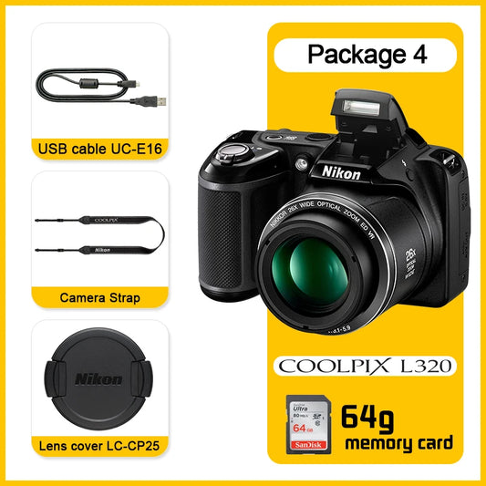 Nikon COOLPIX L320 Digital Camera 26x Optical Zoom 16.14MP