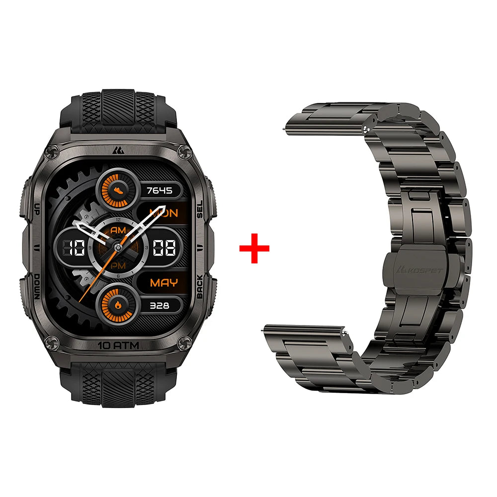 KOSPET Tank M4 Smartwatch Stainless Steel GPS Offline Maps 10ATM