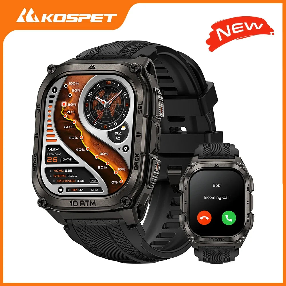 KOSPET Tank M4 Smartwatch Stainless Steel GPS Offline Maps 10ATM