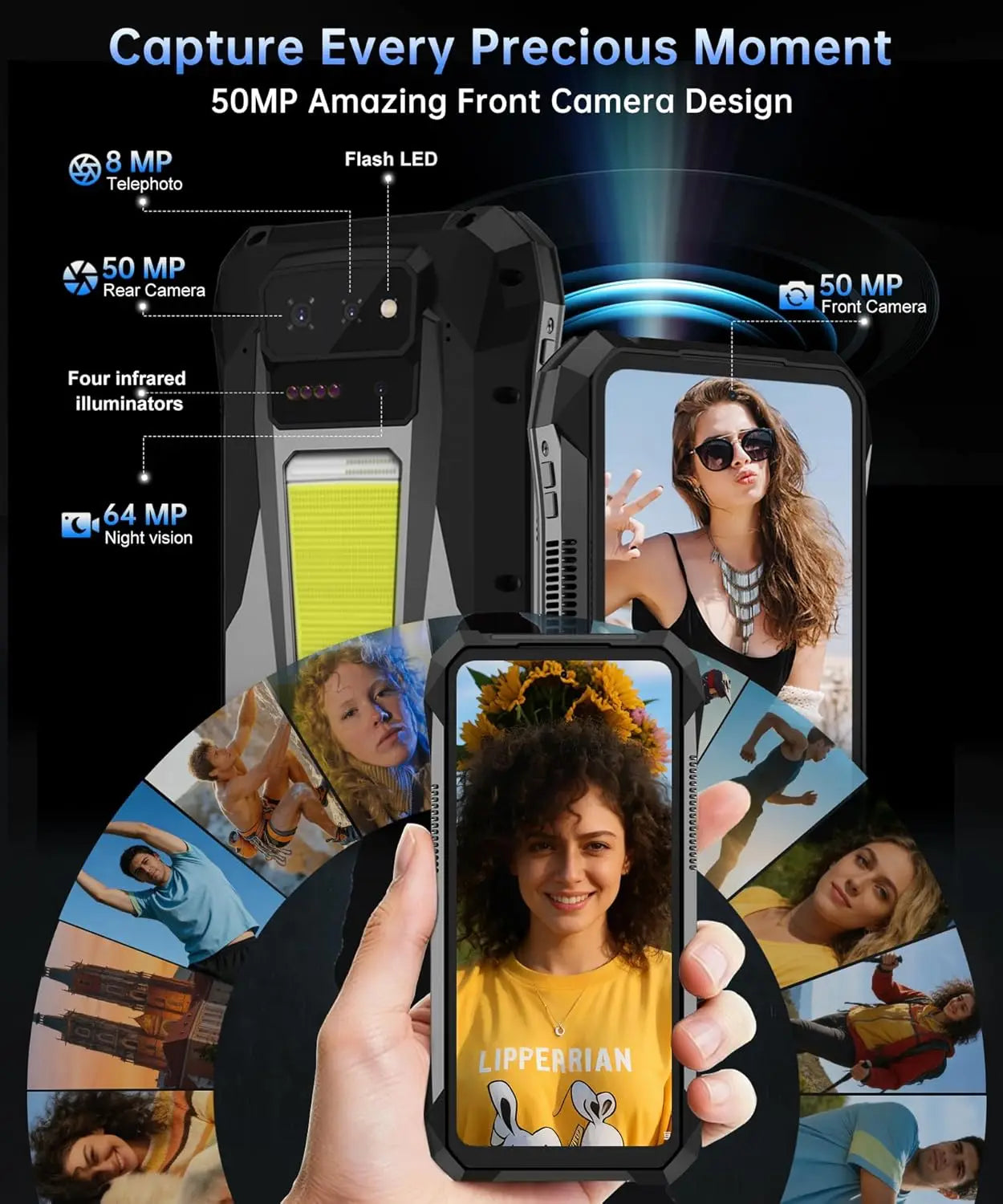 Unihertz 8849 Tank X Rugged 5G Smartphone with 1080P Projector
