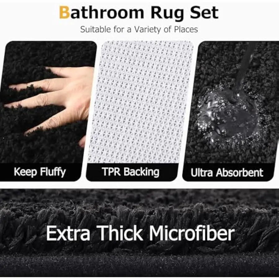 XLHOMO 24 Piece Bathroom Set With Shower Curtain And Rugs