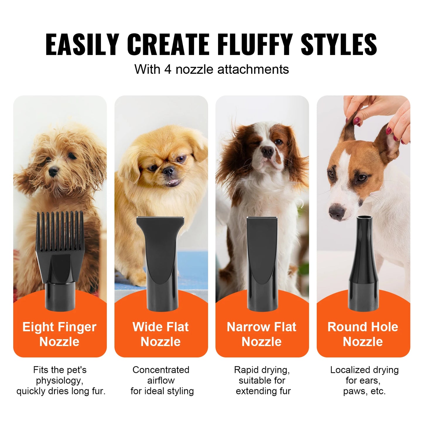 SucceBuy 2000W Dog Blow Dryer With Adjustable Speed For Grooming