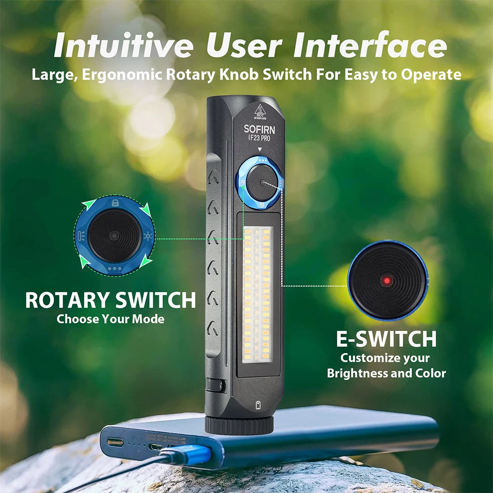 Sofirn IF23 Pro Powerful Rechargeable LED Flashlight With Magnetic Base