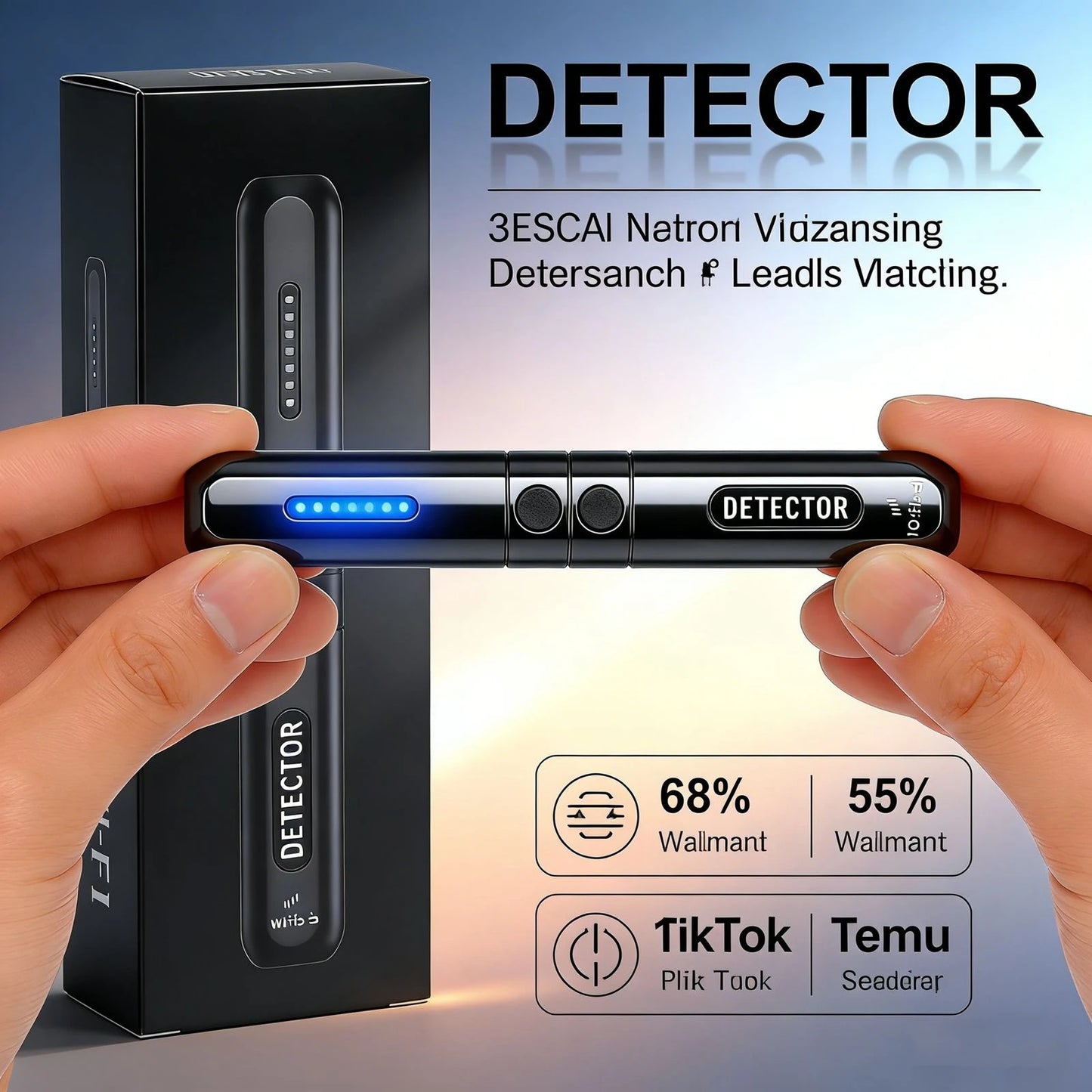 YJ1 Privacy Detector With Emergency Lighting Anti Eavesdropping Portable Battery