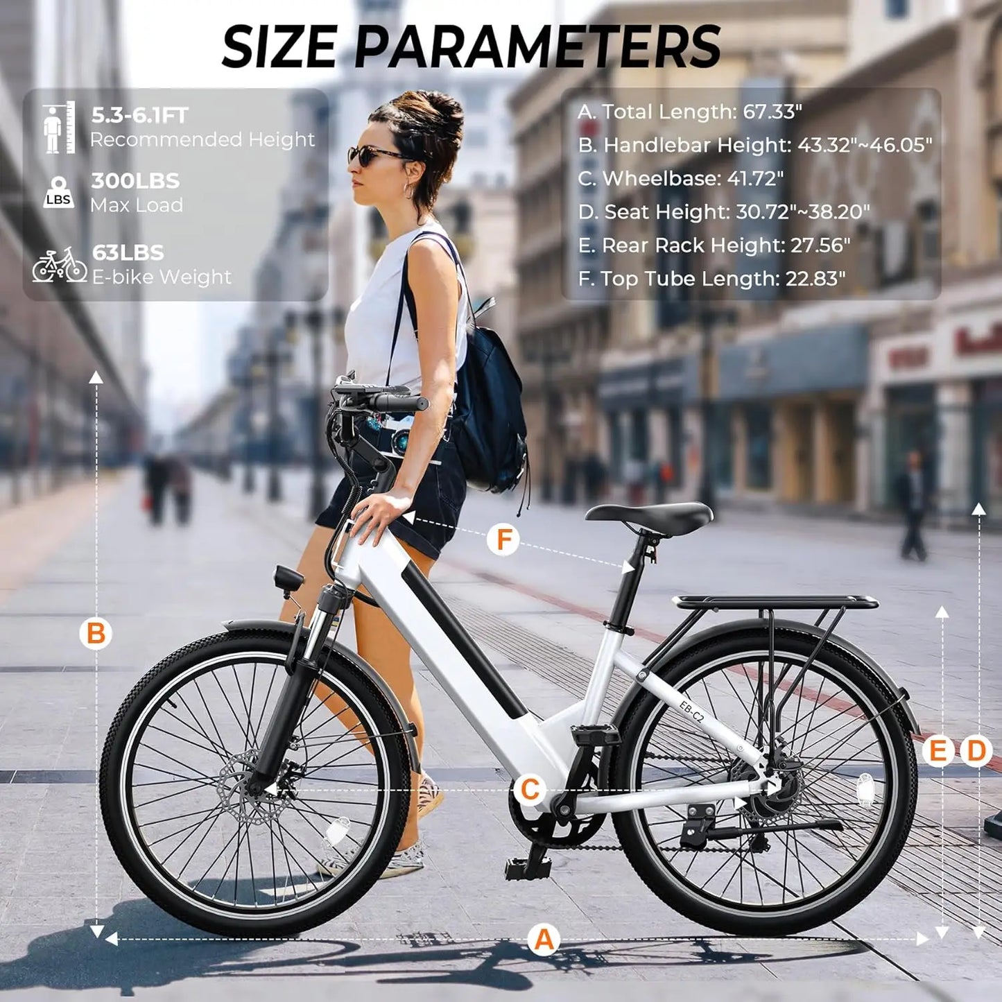 Electric Bike for Adults 1000W Peak Motor 50 Mile Range 21.7 MPH