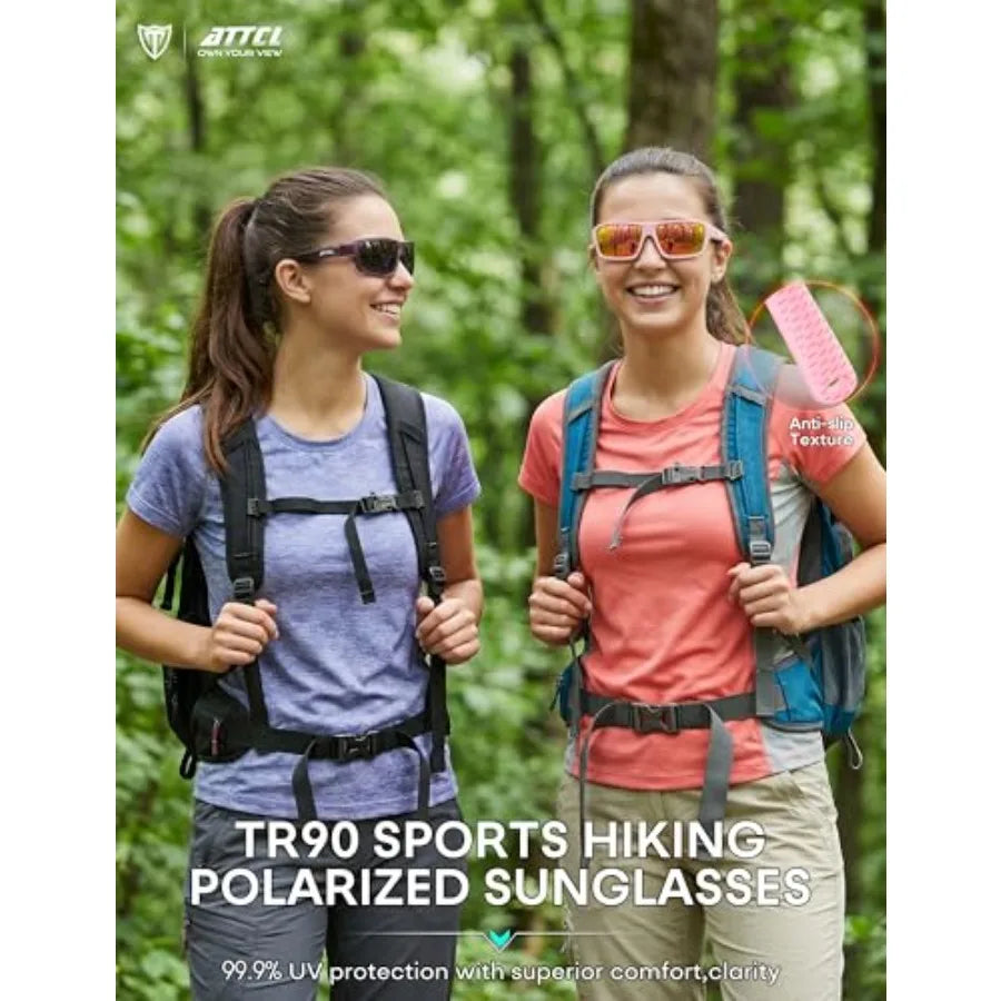 Polarized Sunglasses For Men UV Protection Lightweight TR90 Sports Wrap