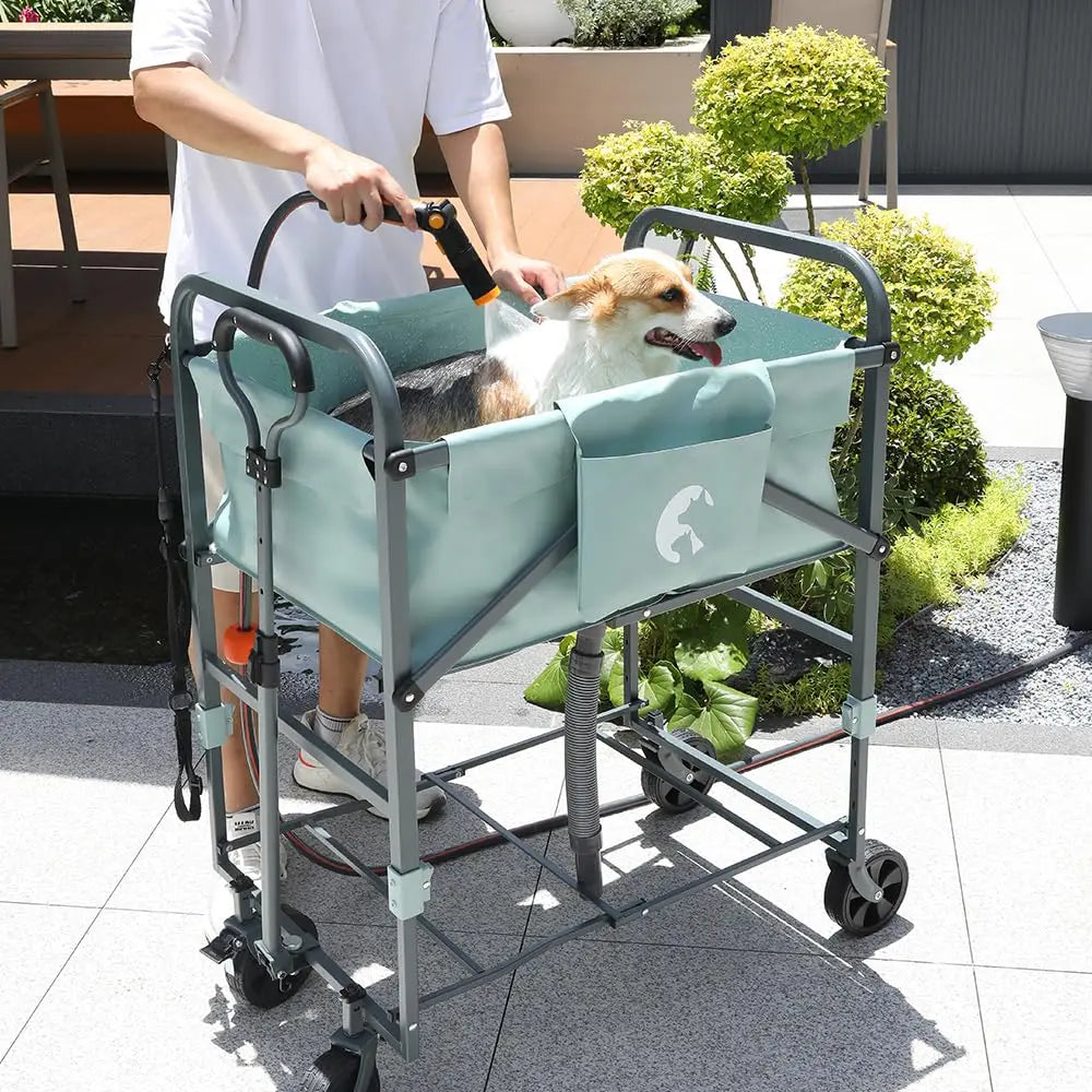 HiMISS Foldable Dog Bath Tub For Small And Medium Dogs