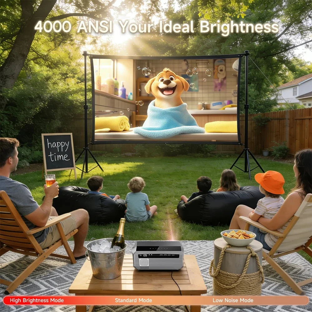 CAIWEI A10Q 4K Beam Projector With 4000 ANSI Google TV Android 14