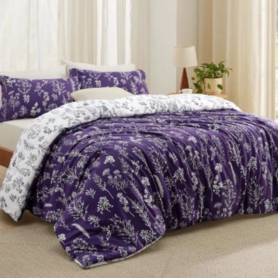 Floral Comforter Set Duvet Cover And Pillow Shams Bedding