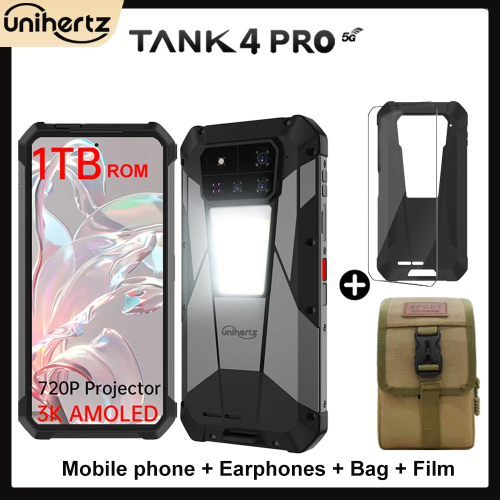 Unihertz Tank 4 Pro 5G Smartphone With AI Projector