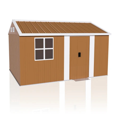 Heavy Duty Metal Storage Shed With Windows Lockable Doors Ventilation