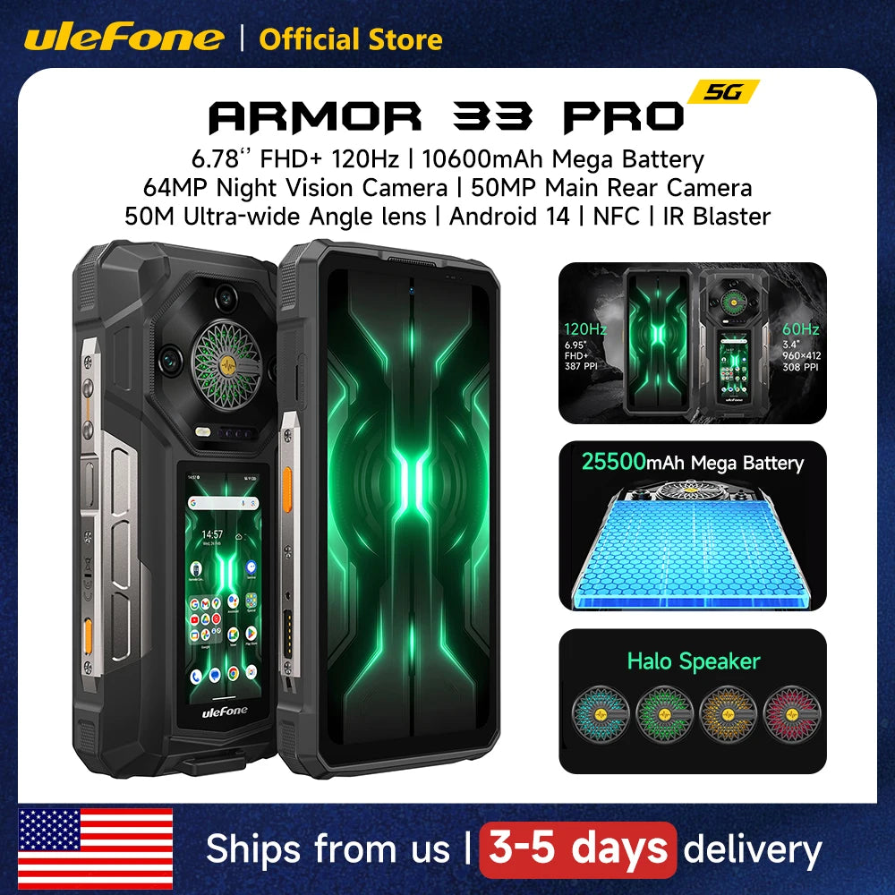 Ulefone Armor 33 Pro 5G Rugged Phone With 25500mAh Battery
