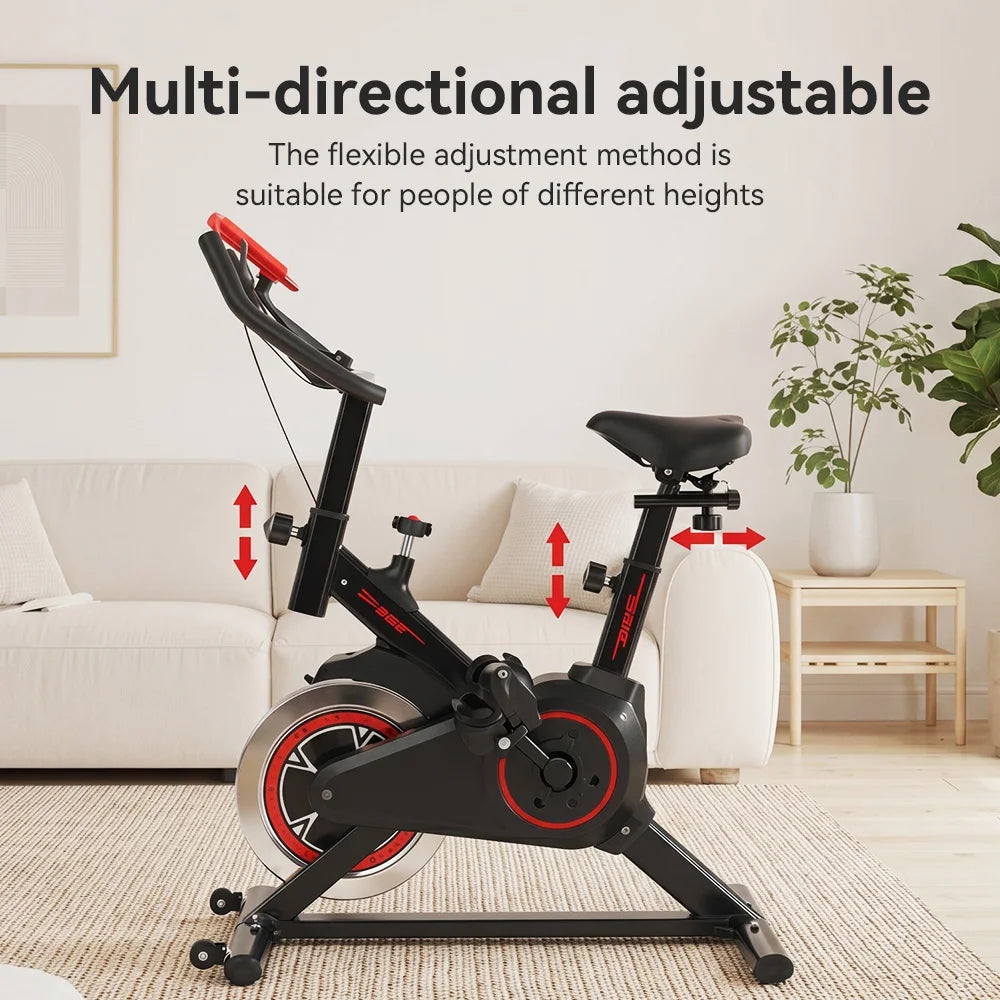 Indoor Spin Bike For Home Cardio Training Quiet Exercise Bike
