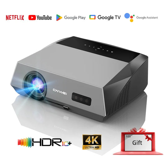 CAIWEI A10Q 4K Beam Projector With 4000 ANSI Google TV Android 14