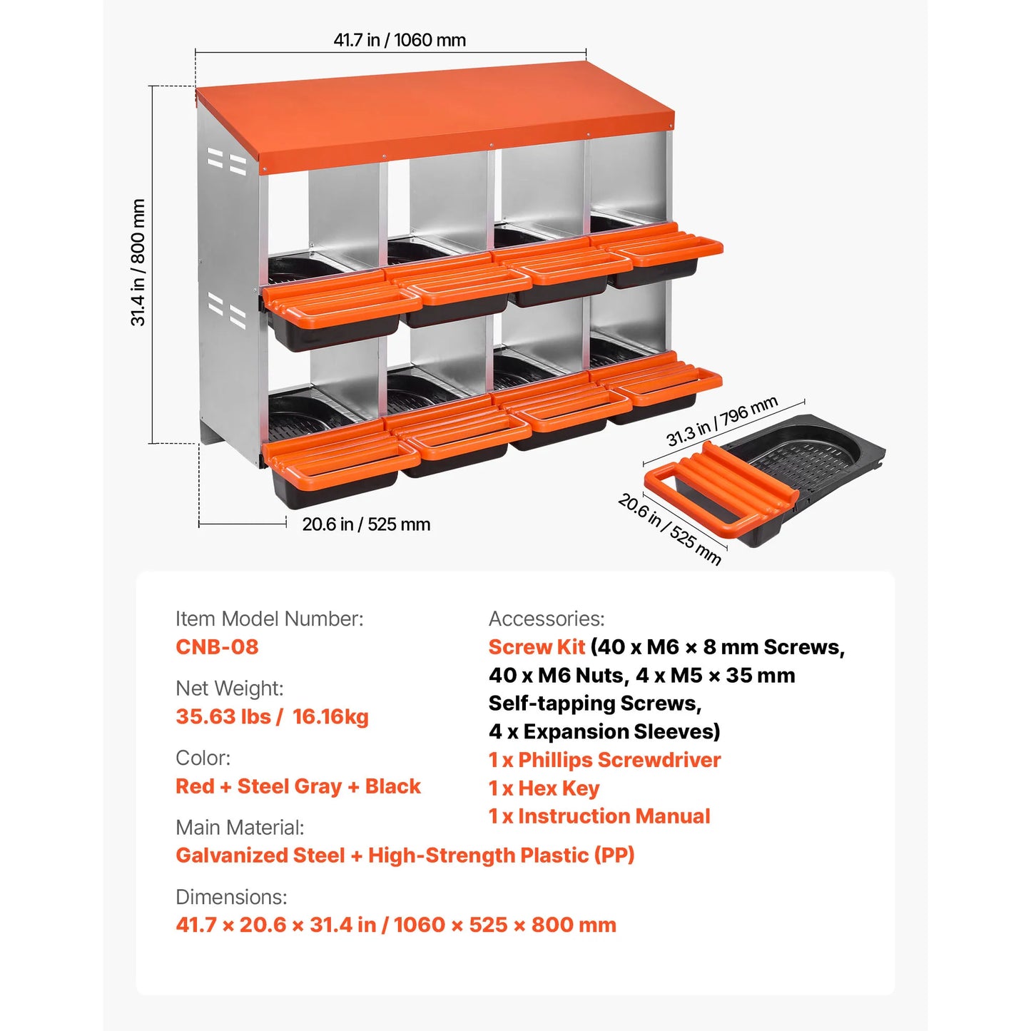 SucceBuy Chicken Nesting Boxes With Roll Out Lids Easy Assemble