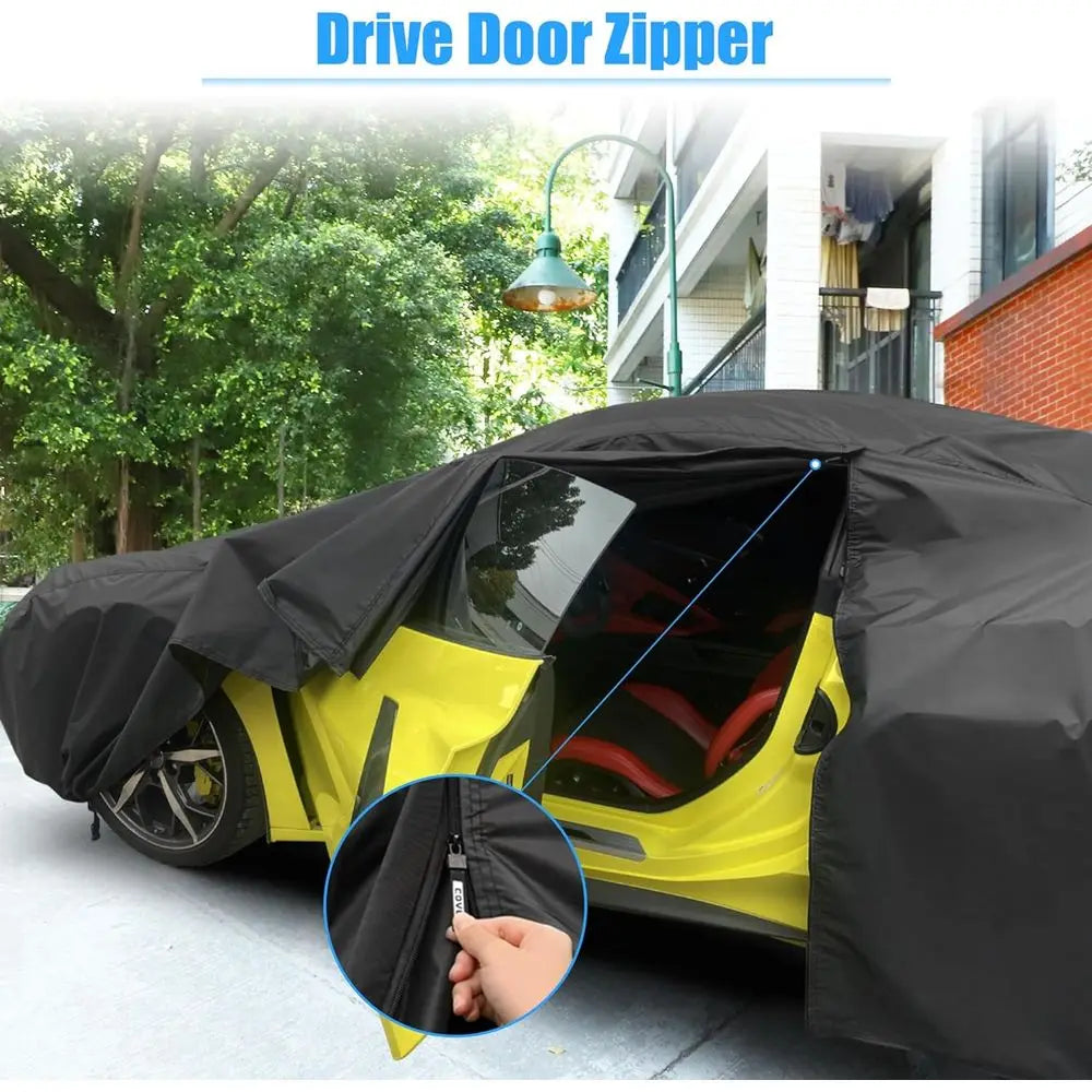 Premium All Weather Car Cover With Zipper And UV Protection