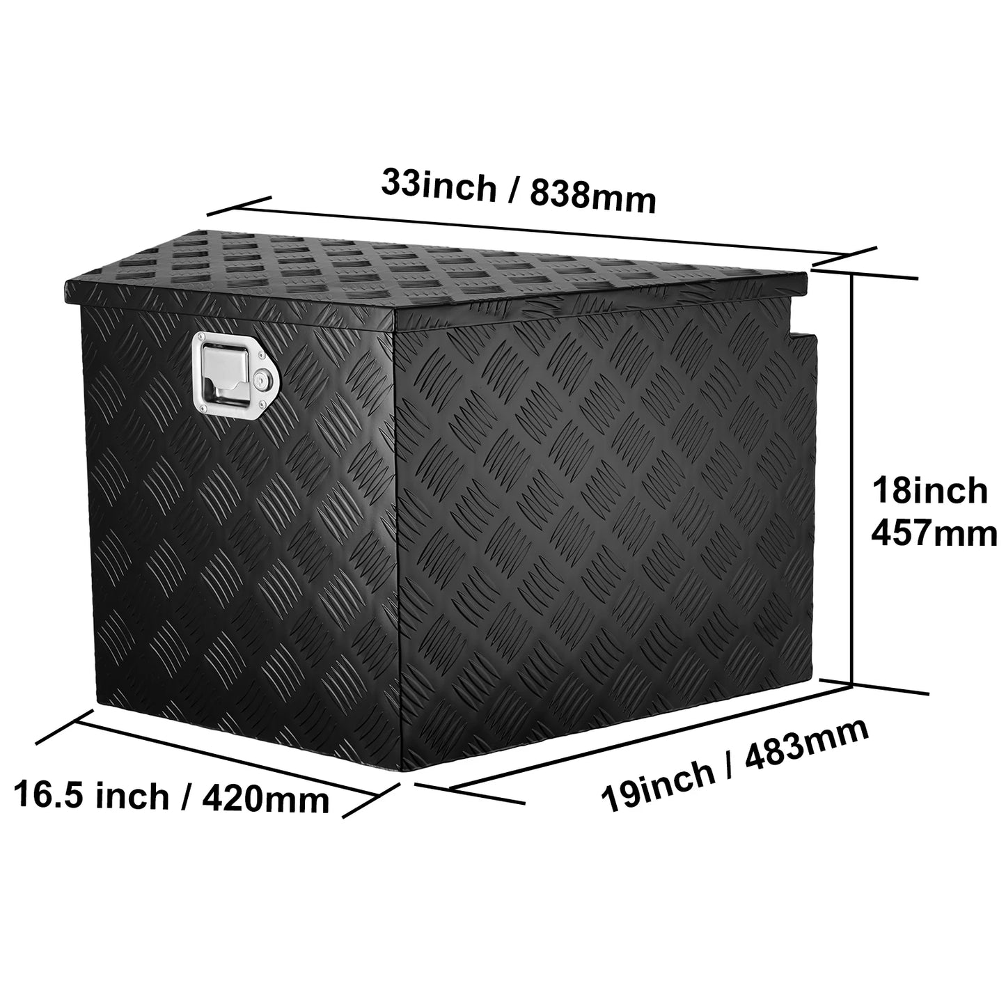 SucceBuy Aluminum Trailer Tongue Box Heavy Duty Tool Chest
