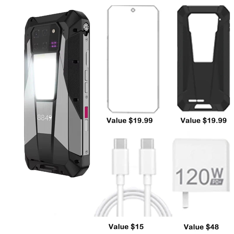 Unihertz 8849 Tank 3 Pro Rugged Smartphone With 23800mAh Battery