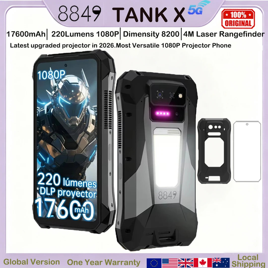 8849 Tank X Rugged Smartphone With Built In Projector