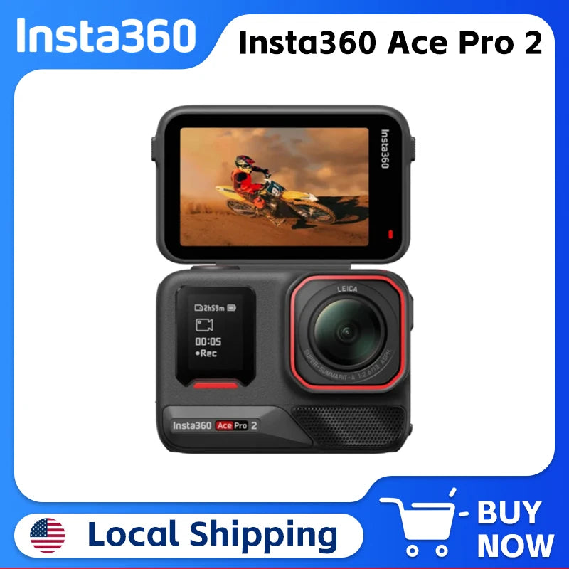 Insta360 Ace Pro 2 AI Powered 8K Action Camera Waterproof With Flip Screen