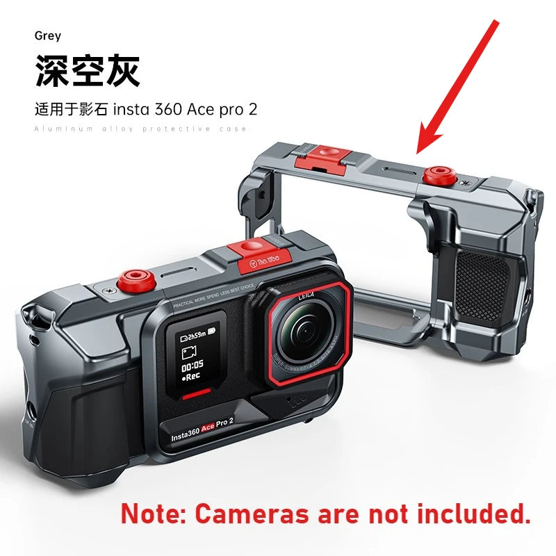 VBNM Aluminum Camera Cage For Insta360 Ace Pro 2 Grip