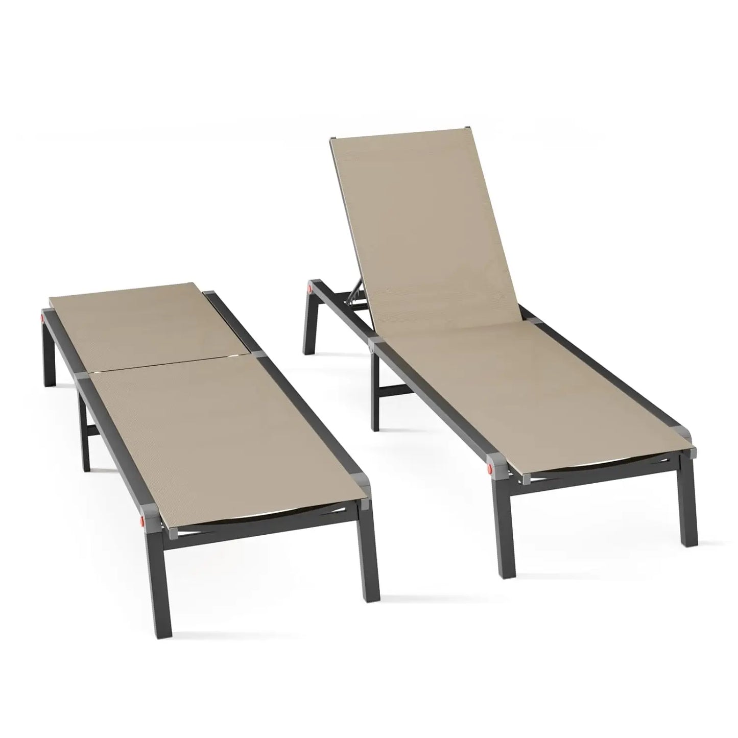 Guangbai Adjustable Aluminum Chaise Lounge Chair Outdoor Deck