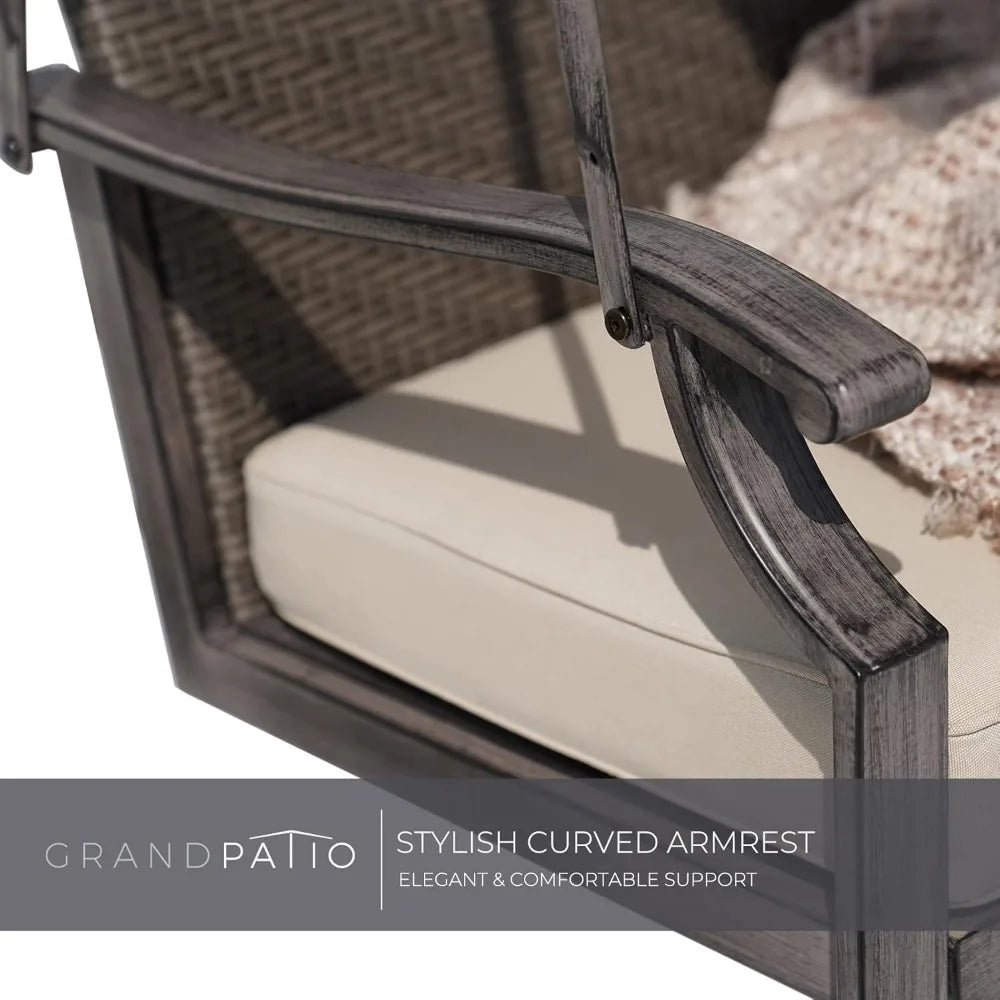 RBXC Grand Patio Outdoor Swing With Canopy And Removable Cushion