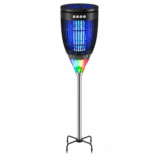 Solar 3 In 1 Mosquito Zapper With Flame AndRgb Yard Lighting