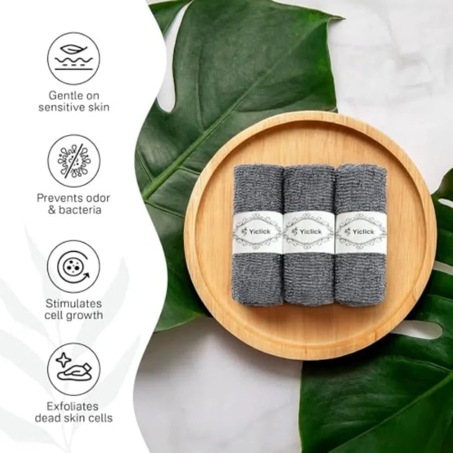 Exfoliating Washcloth Towel Body Exfoliation Back Scrubber Shower