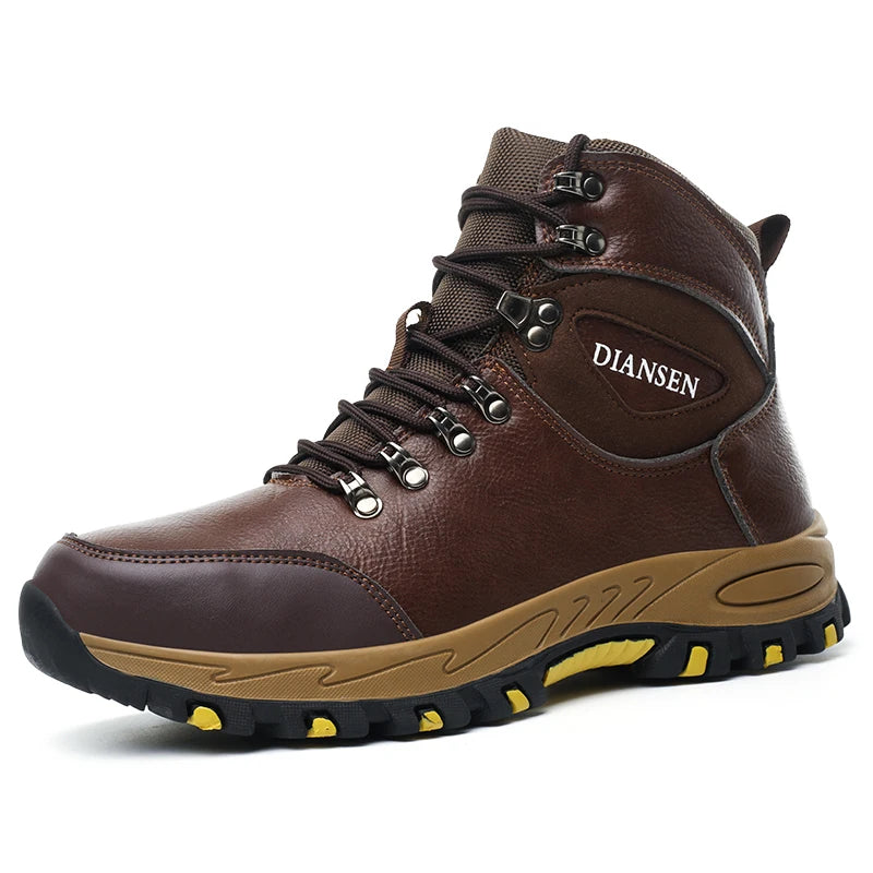 VEIGAR Waterproof Leather Safety Work Boots Anti Puncture Industrial Men